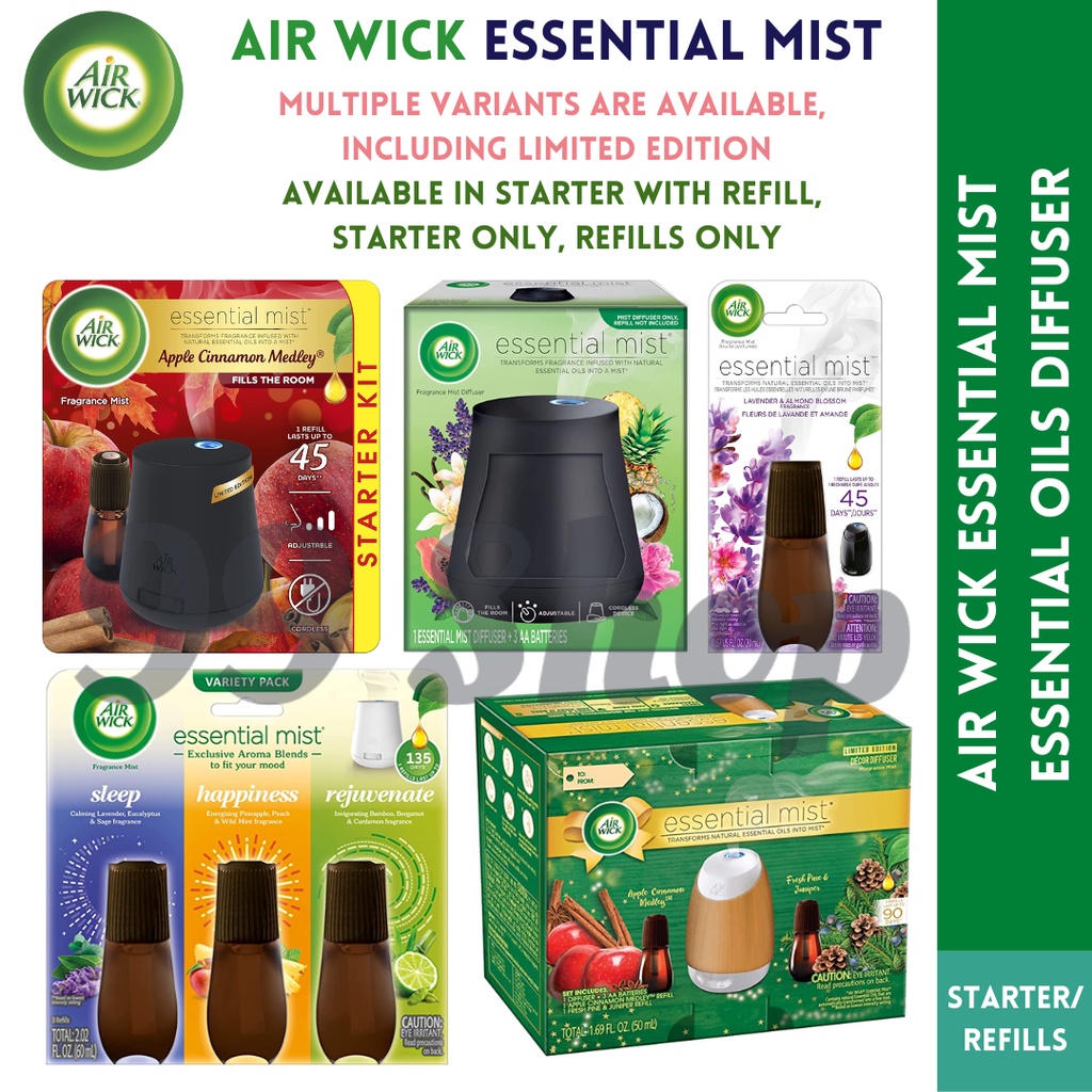Air Wick Auto Essential Mist Air Freshener, Essential Oil Diffuser