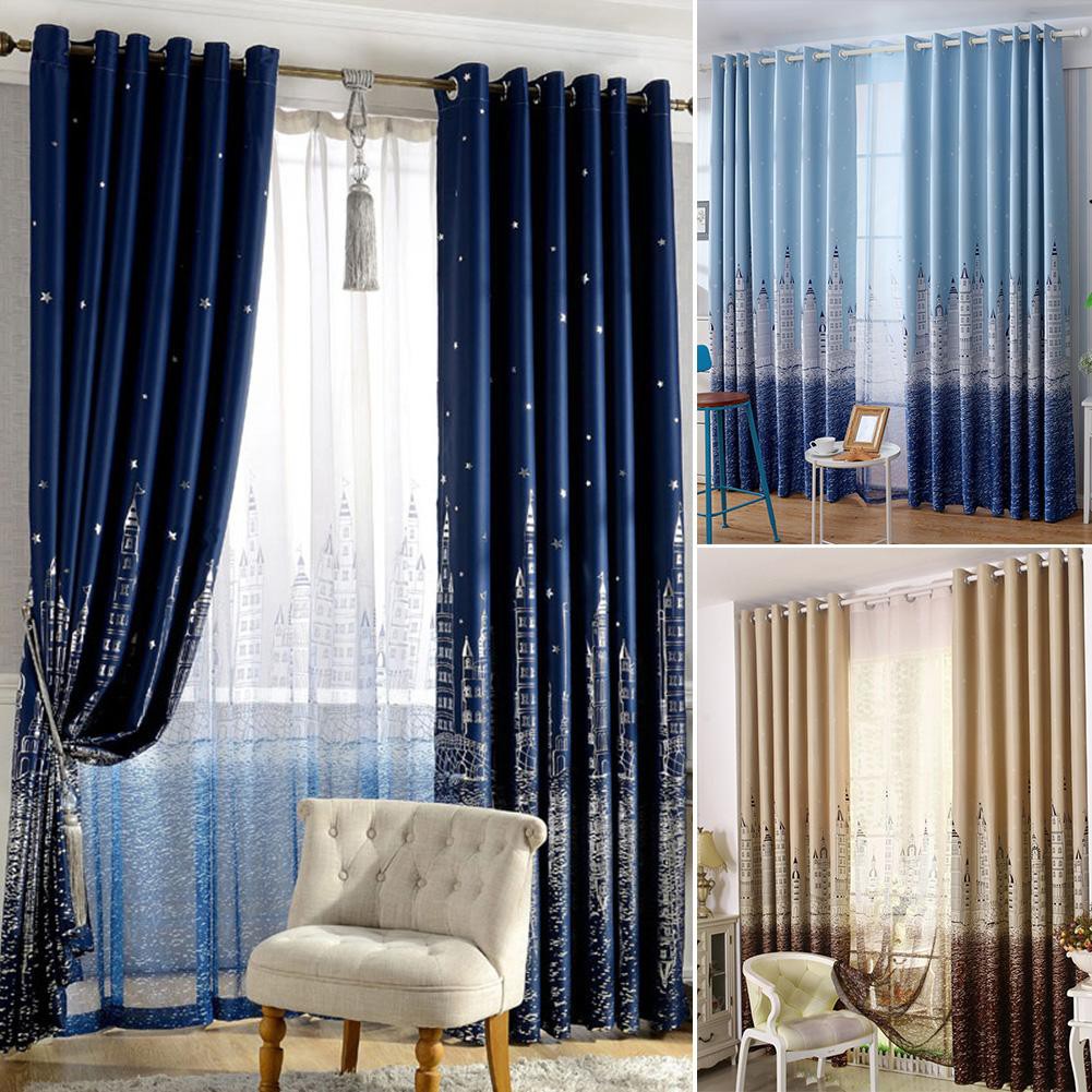 Curtain Castle Blackout Window Shading Screen Cloth Bedroom Curtain