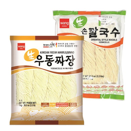 Korean Fresh Noodle / Knife-Cut Kalguksoo Udon Chajang Buckweat Noodle ...