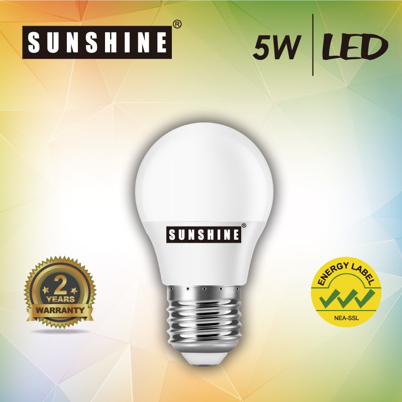SUNSHINE LED Bulb 5W Base E27 / E14 / B22 (Value Pack) Shopee Singapore