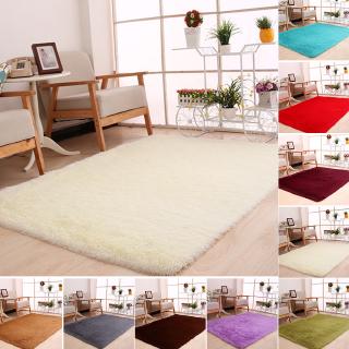Bedroom Rugs Carpetslarge Shaggy Fluffy Fur Floor Rug Plain