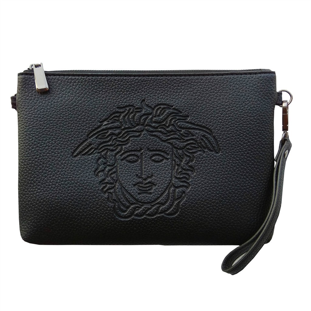 black and white clutch bag