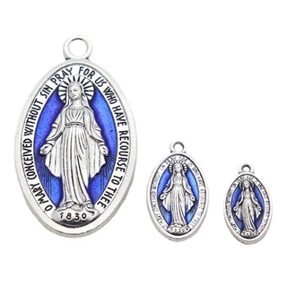 Image of thu nhỏ RUNNY 10x Christ Catholic Charms Miraculous Medal Blessed Virgin Pendant DIY Jewelry #3