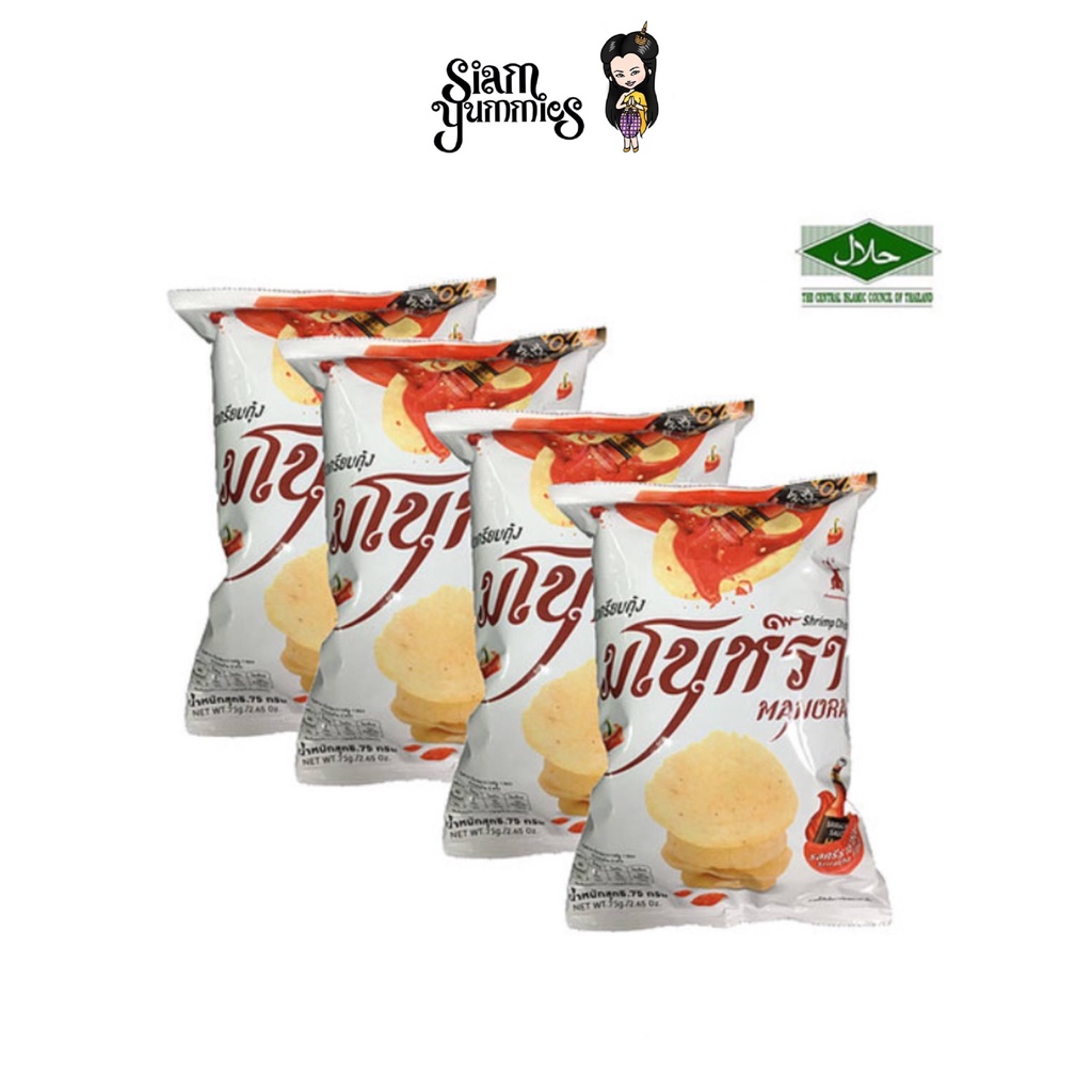 MANORA Shrimp Chips Sriracha Flavour Pkts (Bundle 4x75g) Shopee Singapore