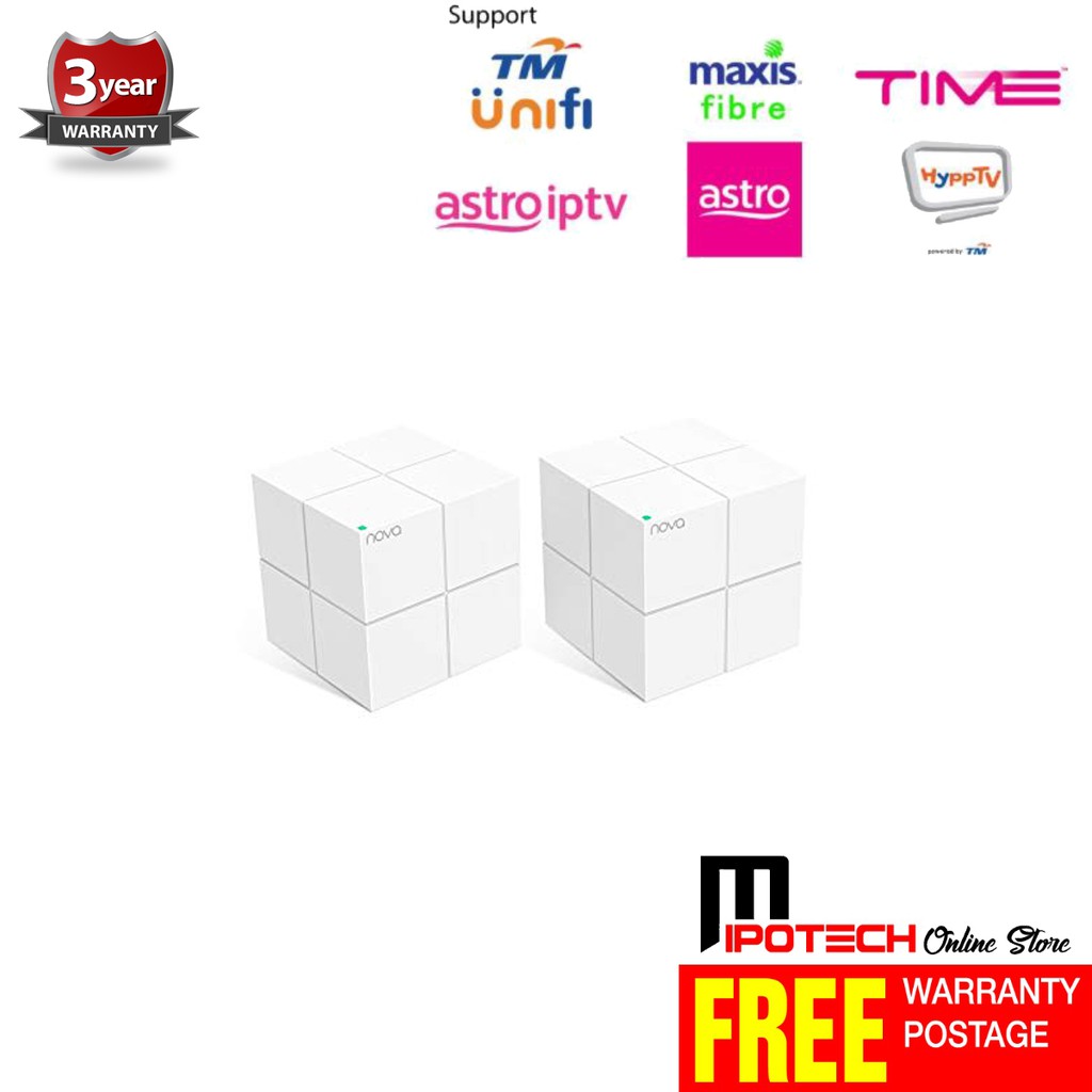 Shop Malaysia Tenda Nova Mw6 2 Pack Whole Home Mesh Wifi System Support Unifi Shopee Singapore