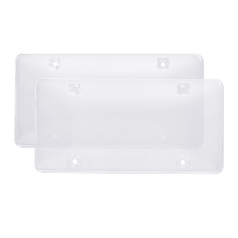 flat clear license plate cover