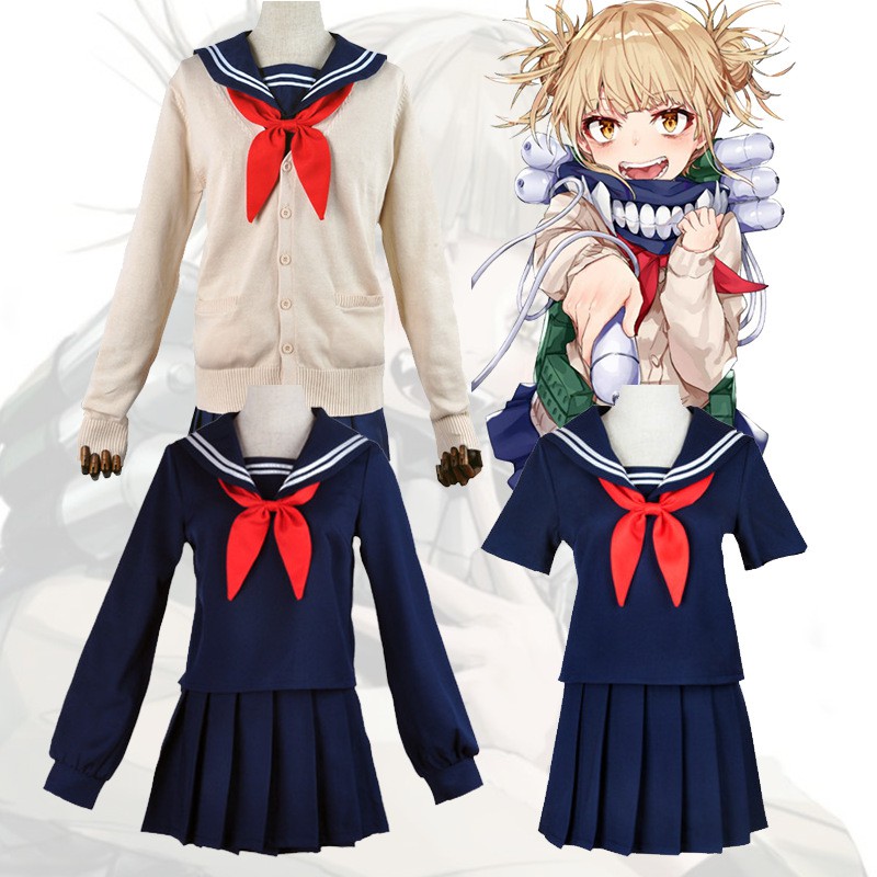 ✈Cosplay Dress School-Uniform Academia Toga Anime Cross-Himiko My Hero  Skirt Navidad JK | Shopee Singapore