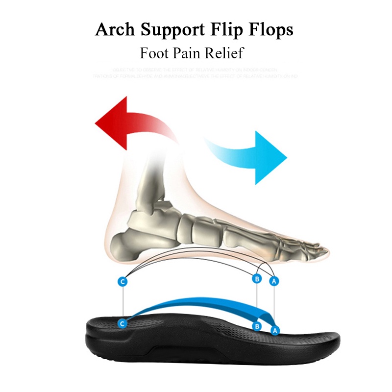 Couple Arch Support Foot Pain Relif Flip Flops Light Comfort Massage
