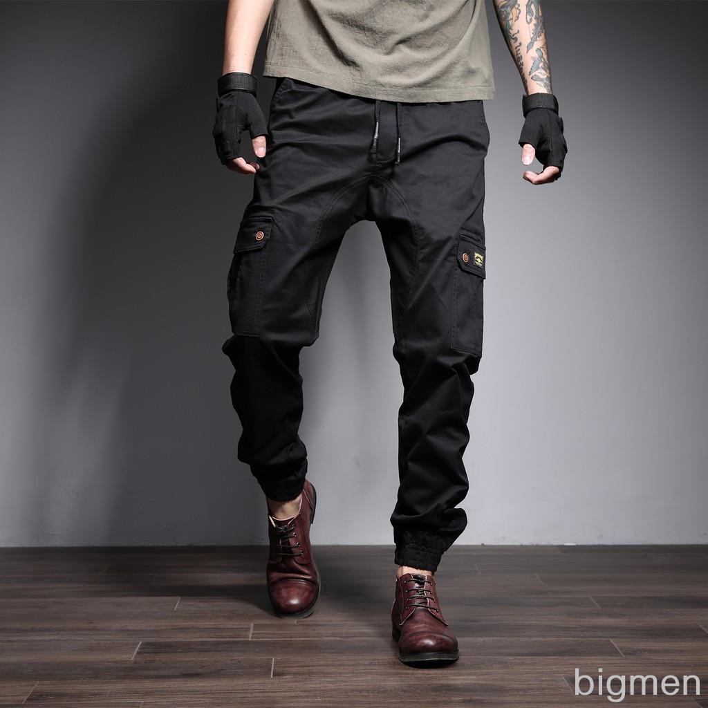 mens cargo pants with drawstring ankle