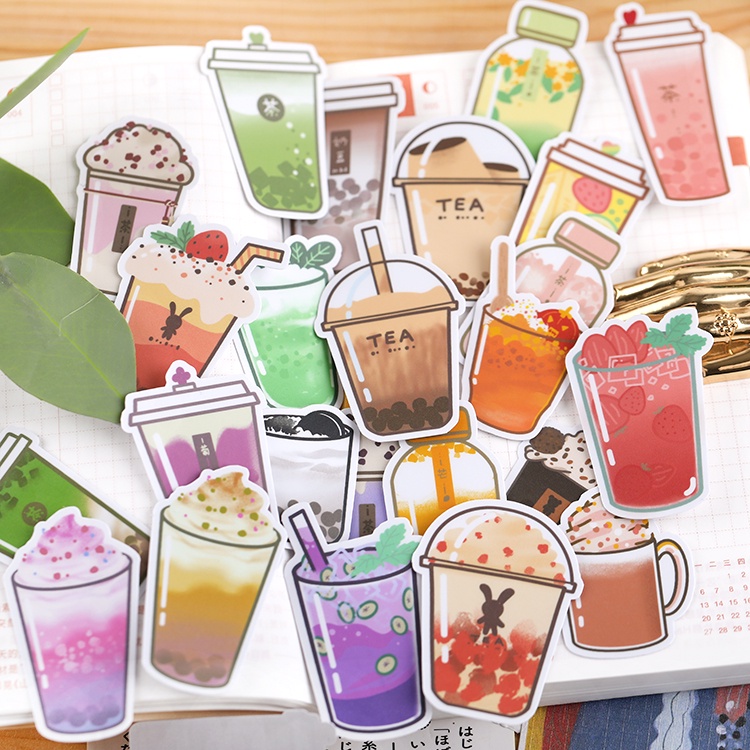 LOCAL STOCK | Bubble Milk Tea Stickers | Fruit Tea Stickers | Kawaii ...