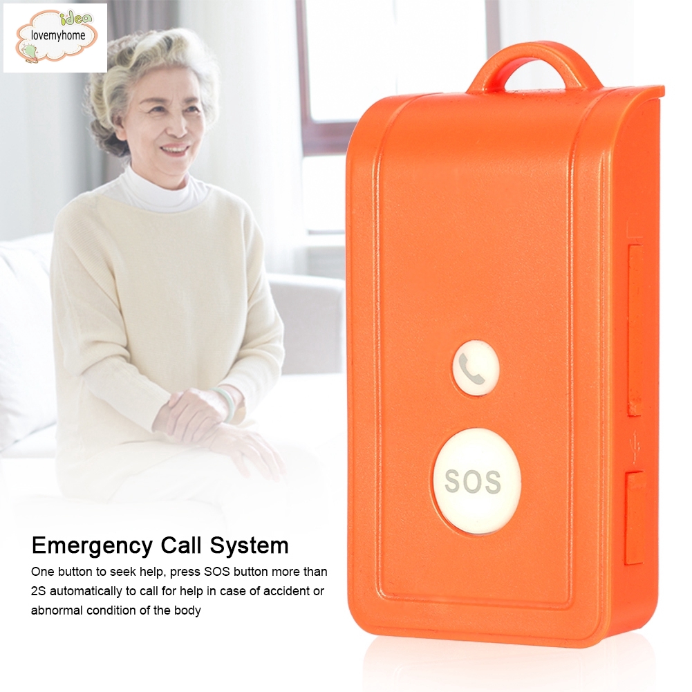 Gsm Sim Card Sos Emergency Call Alarm System With Strap For Elderly Patient Shopee Singapore