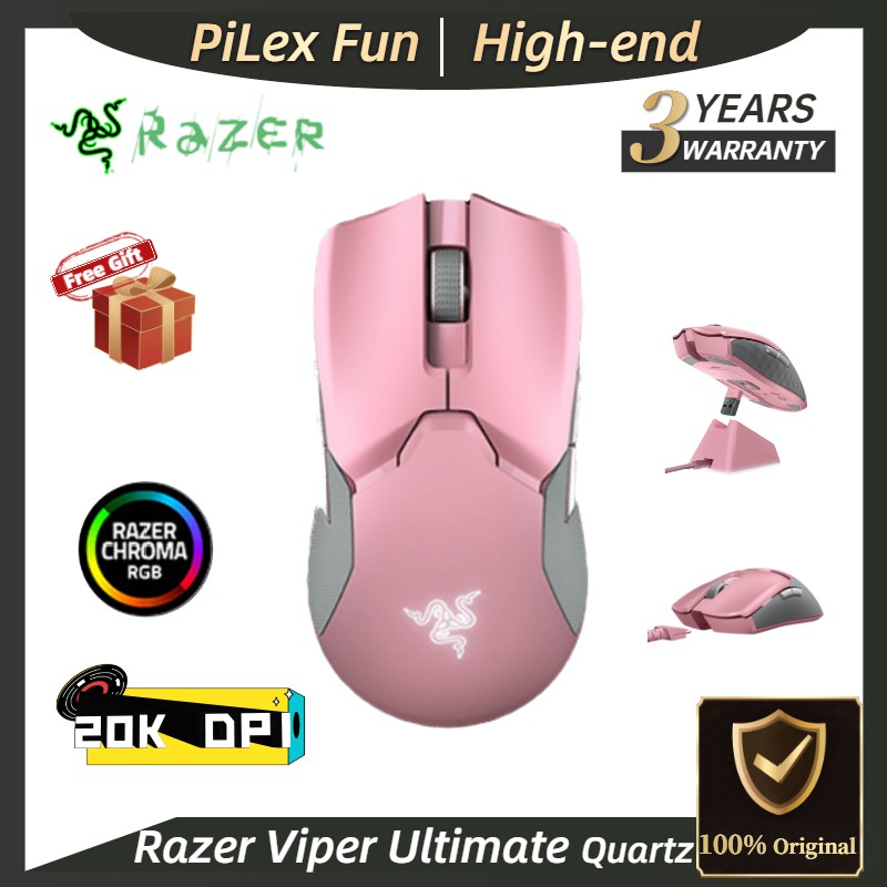100 Original Razer Viper Ultimate Quartz Ambidextrous Gaming Mouse With Razer Hyperspeed Wireless Shopee Singapore