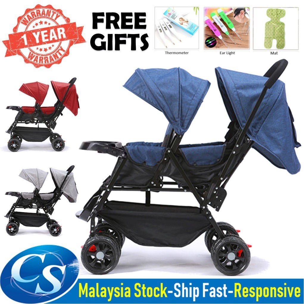 light double stroller
