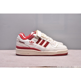 Ready stock Adidas5133 Forum 84 low men women walking sneakers Casual shoes White Red #4