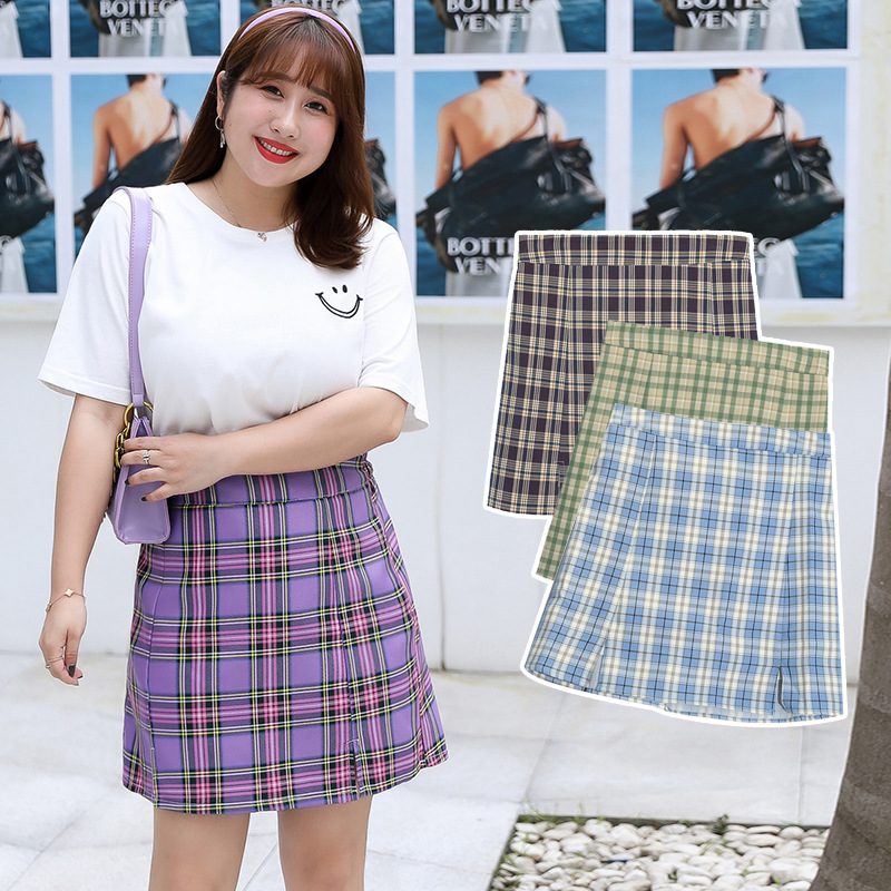 short plaid skirt 5x7