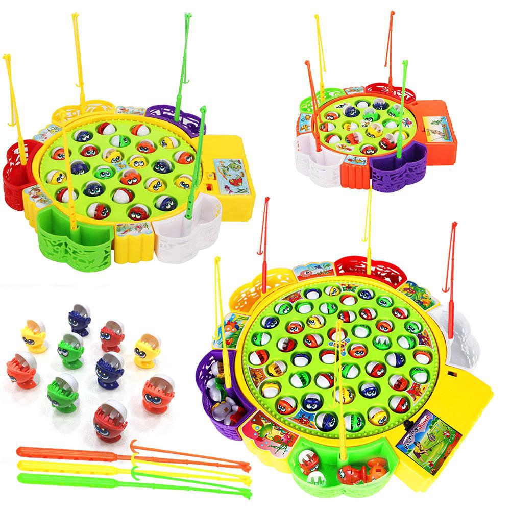 Larger Size Electric Music Rotating Magnetic Fish Go Fishing Game Kids Educational Toy Shopee Singapore