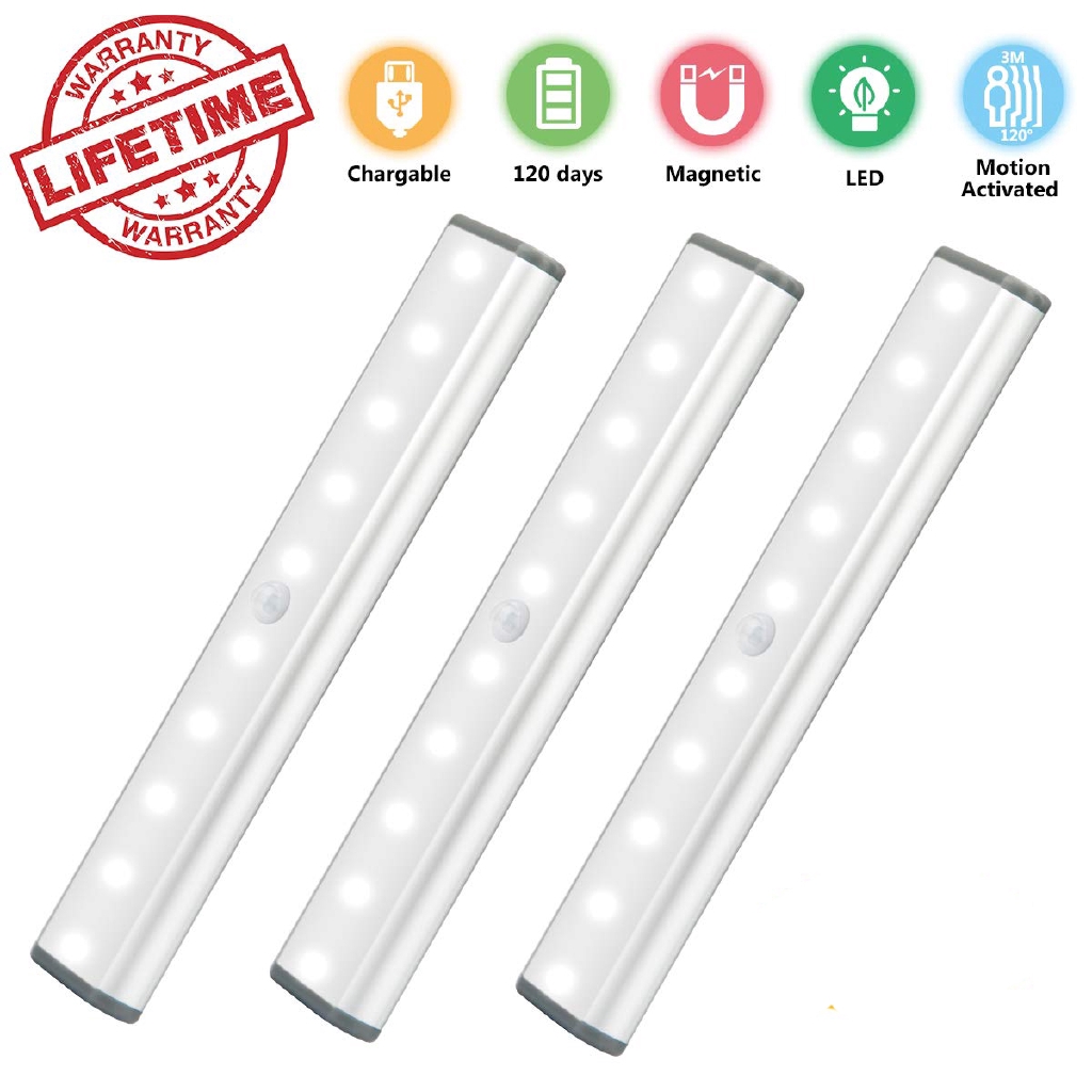 USB Rechargeable PIR Motion Sensor Light / 10 LED,20 Leds Bulbs