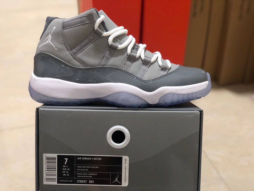 grey jordan 11 retro