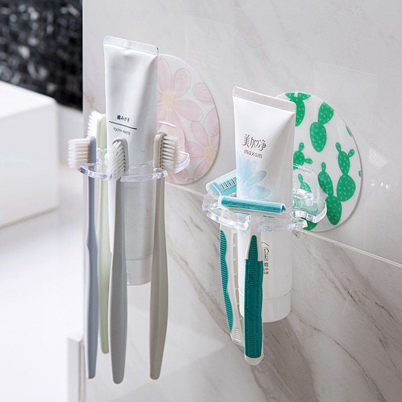 1Pc Plastic Toothbrush Holder / Self Adhesive Wallmounted Toothbrush