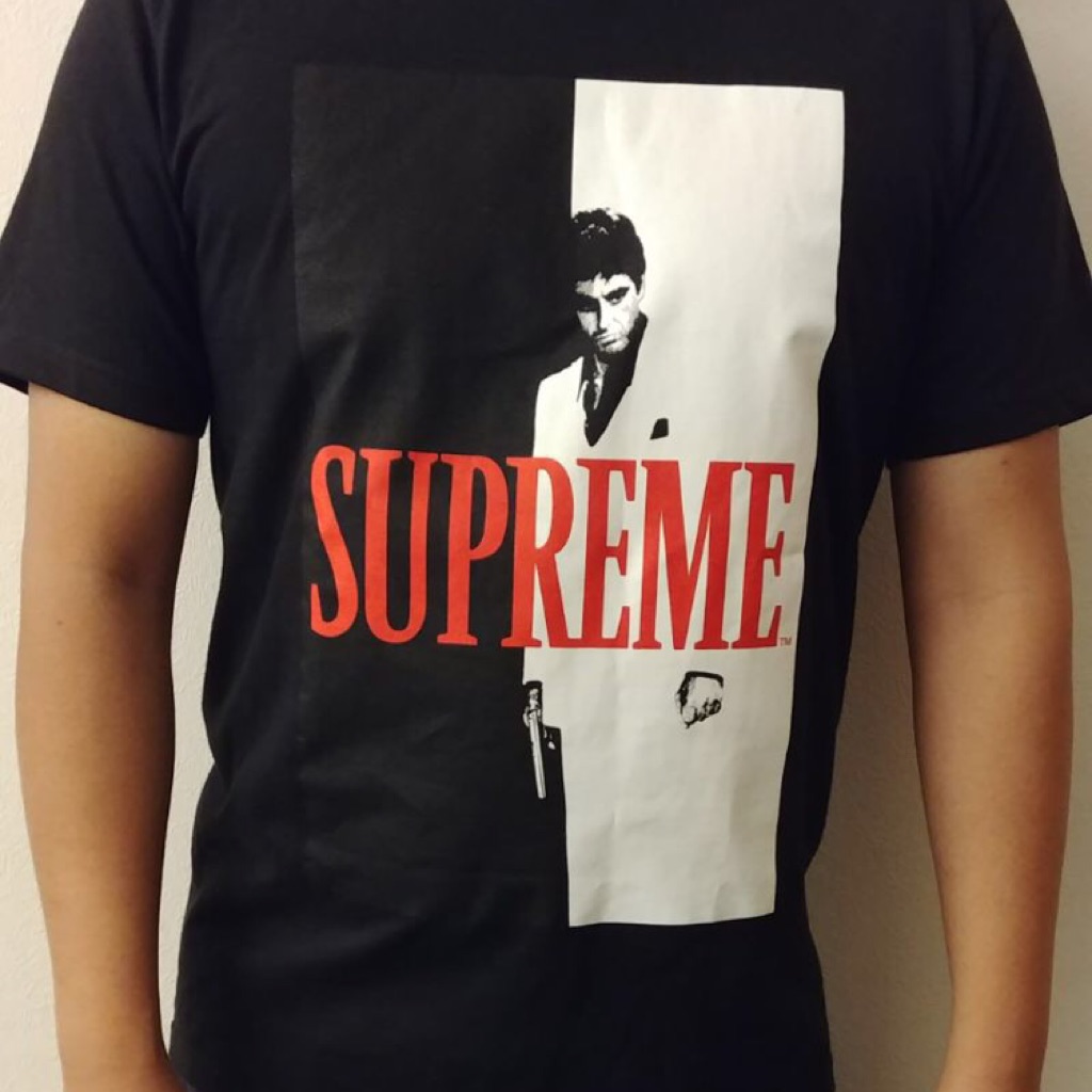 supreme black t shirt