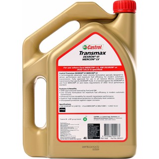 CASTROL Transmax DEXRON® –VI MERCON® LV ATF (4L) | Shopee Singapore
