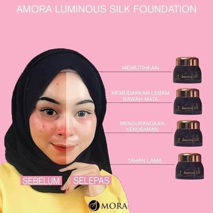 Amora Luminous Silk Foundation Original Shopee Singapore