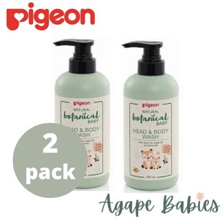 [2-Pack] Pigeon Natural Botanical Baby Head & Body Wash 500ml