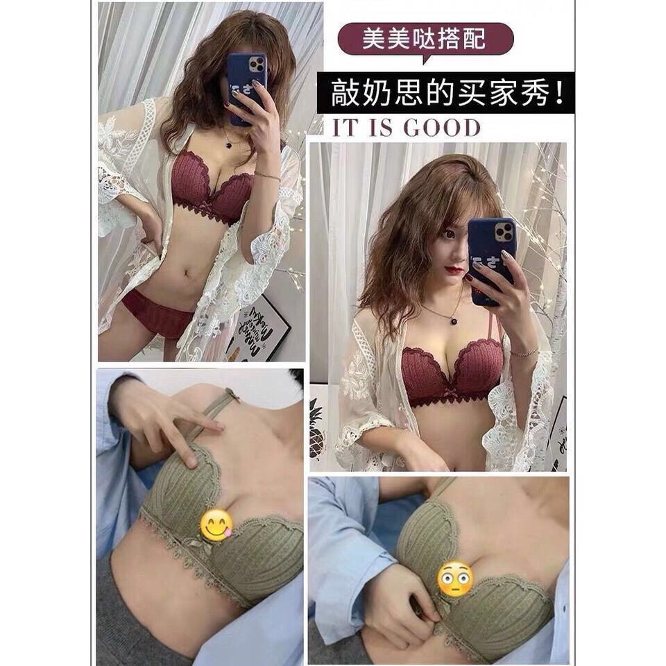 Image of Women Push Up Sexy Bra Small Chest Gathered Padded Comfy Anti-sag Bralette Underwear #7