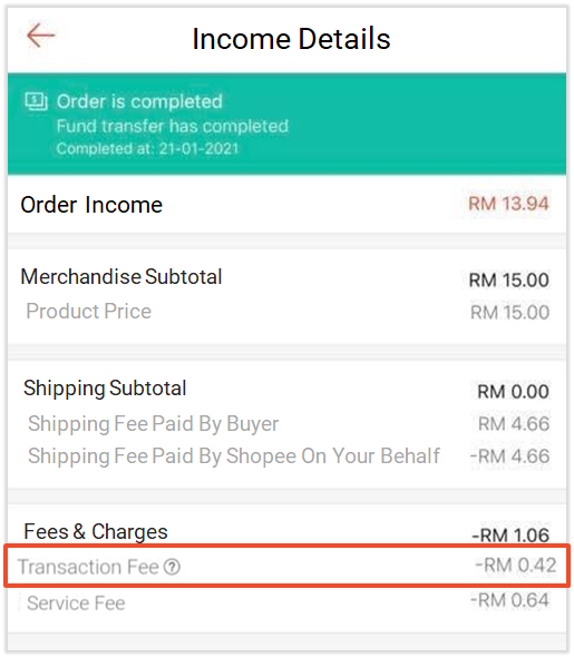 Shopee's Transaction Fee | Shopee MY Seller Education Hub