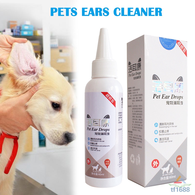 Cats Dog Ear Cleaner Pet Ear Drops for Infections Control Yeast Mites