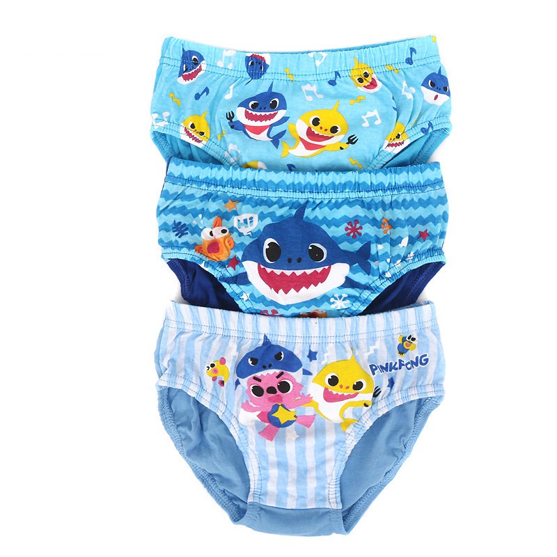 [7.7 SALE!!] (From KOREA) Baby Shark Girls Boys Briefs Panties (3 Pcs) Shopee Singapore