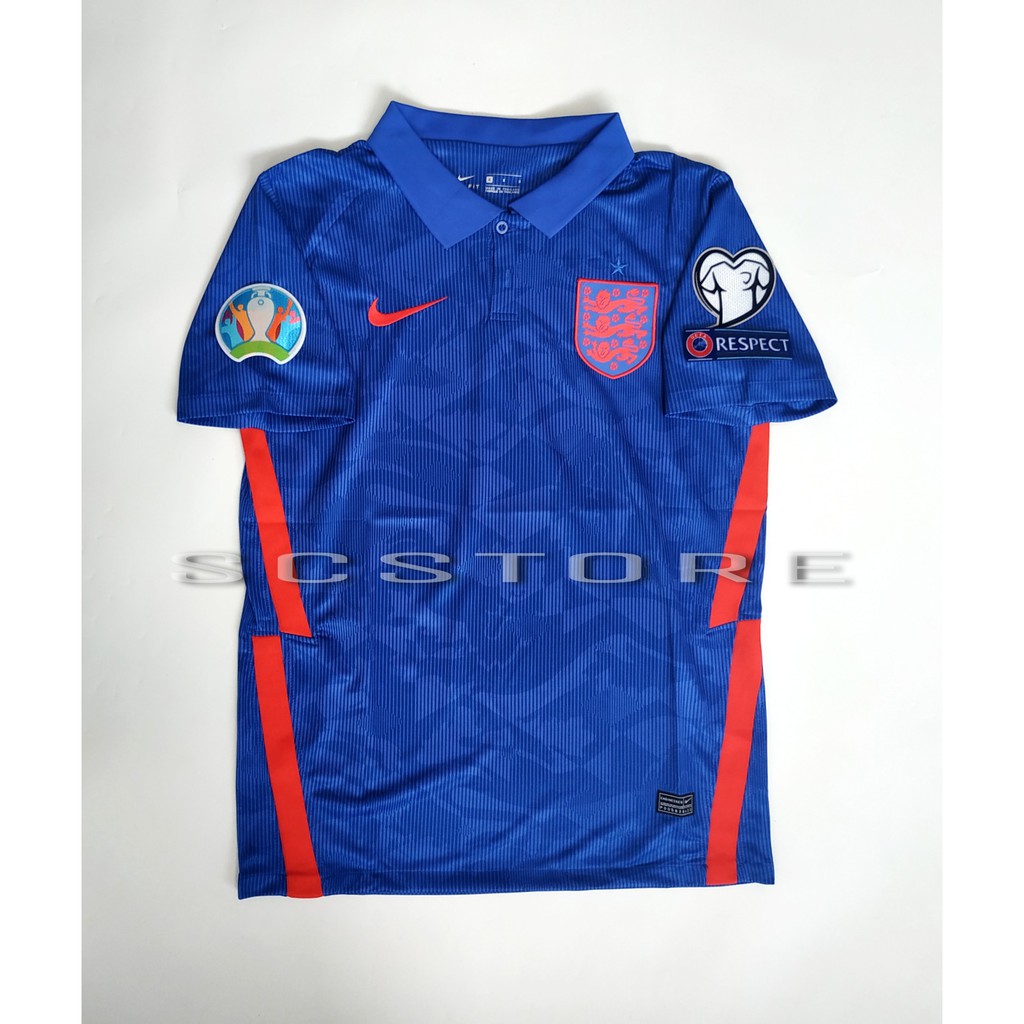 England Football Jersey England Away FULL PATCH Euro 2020 ...