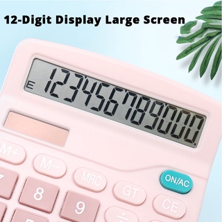 【SG】Desktop Calculator Standard Function Calculator with 12-Digit Large LCD Display Solar Battery Dual Power for Home #3