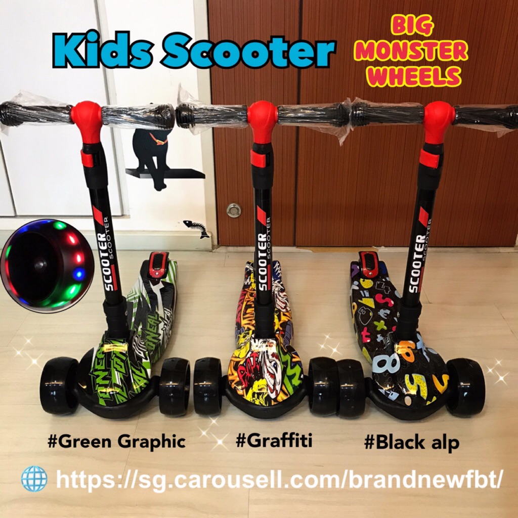 Kids scooter Big wheels kick scooter skate kid foldable handle
