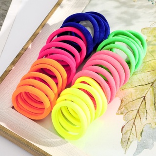 50Pcs Korean Girls Hair Ring Solid Color Big Rubber Band Ponytail Holder  Gum Hair Tie Elastic Hair Bands Women Hair Accessories | Shopee Singapore