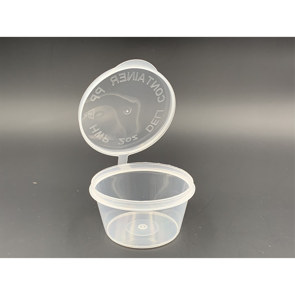 2oz Round Disposable Plastic Food Container Hinged Lid 50pcs 2 Oz   4576c127499508ffe0546f4753f9632c