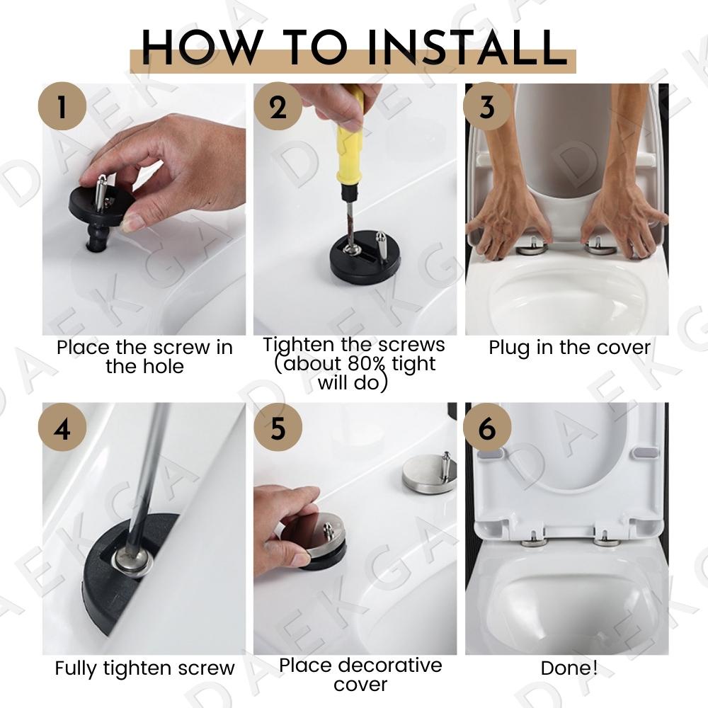 🇸🇬 Quick Release Toilet Seat Cover / Anti-Slam Closing Toilet Bowl Seat ...