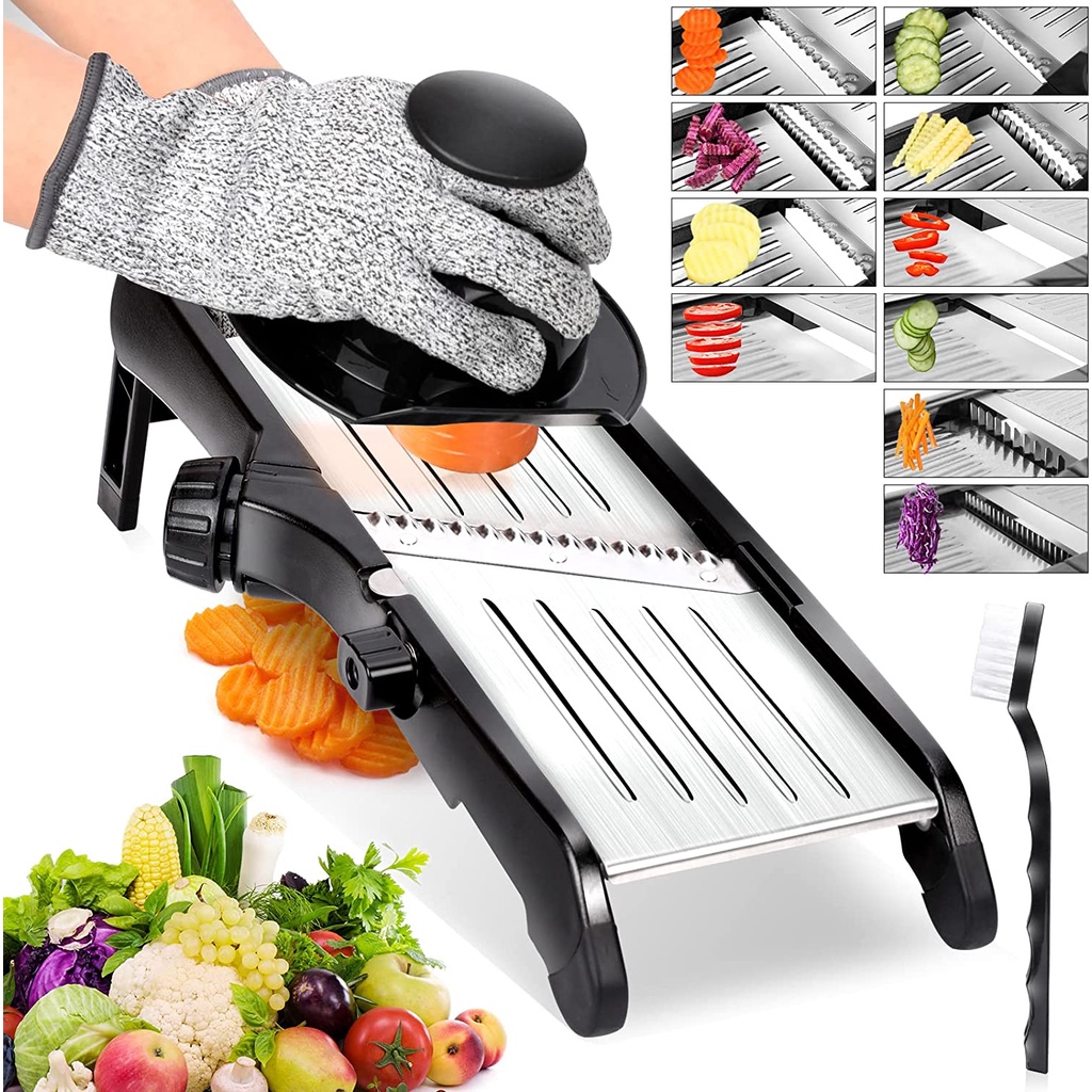 Mandoline Slicer for Kitchen Adjustable Stainless Steel Vegetable