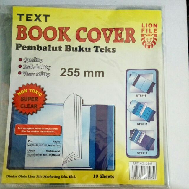 Lion File Text Book Cover 255mm Shopee Singapore