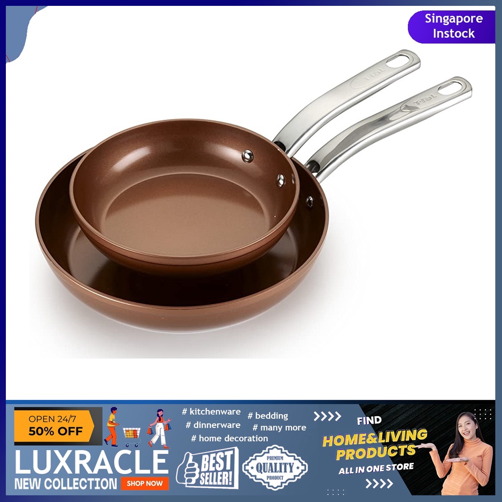 [sg stock] TFal Tefal Endura Copper Ceramic Nonstick Dishwasher Safe 8