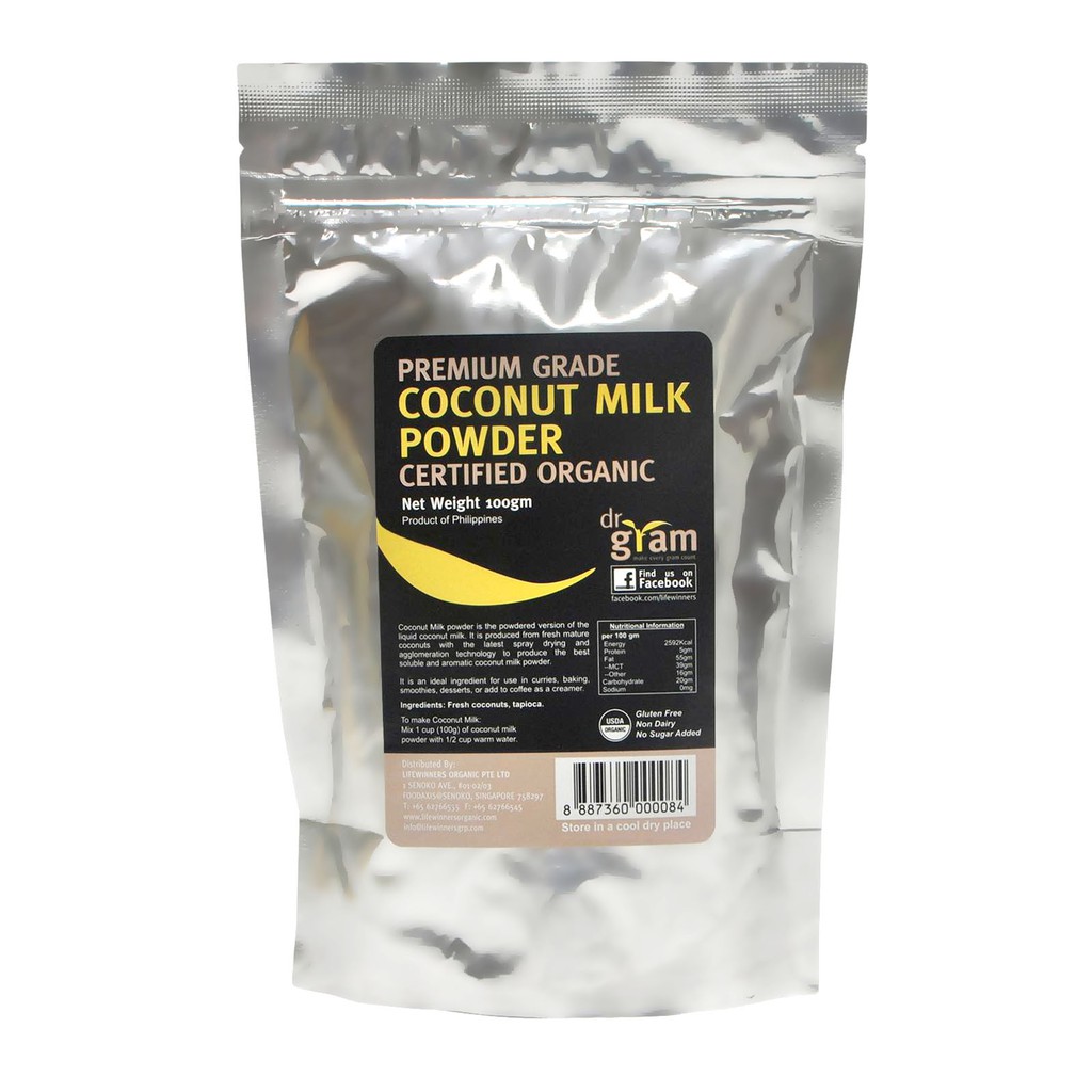 Dr Gram Organic Coconut Milk Powder (Gluten Free/ Dairy Free) 100g Shopee Singapore