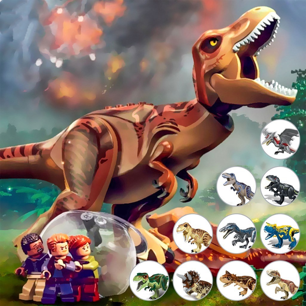 Jurassic World Big Dinosaur Collection Tyrannosaurus Triceratops Raptor Realistic Model Shopee Singapore - roblox jailbreak dinosaur toy