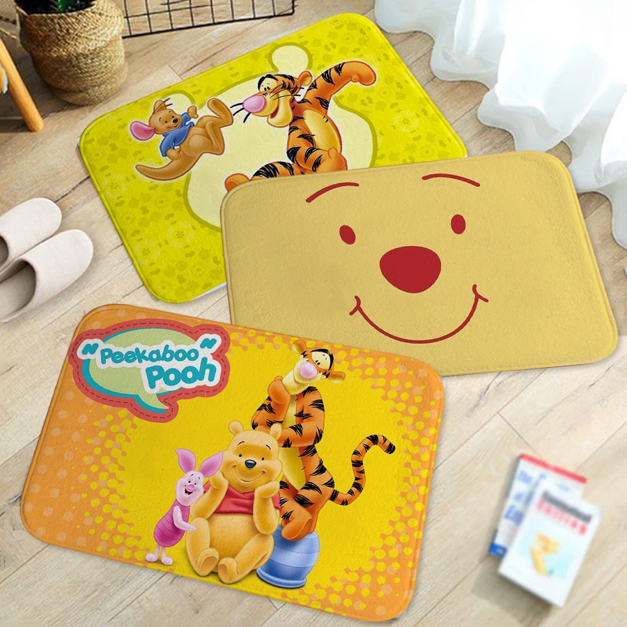 40X60CM Winnie The Pooh Printing Soft Flannel Rugs/Bath AntiSkid Mat/Door Mat/Floor Mat