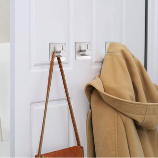 4 PC Stainless Steel Adhesive Hooks - Waterproof Hook for Hanging Coat Hat Towel Rack Wall Mount on Bathroom Bedroom #3