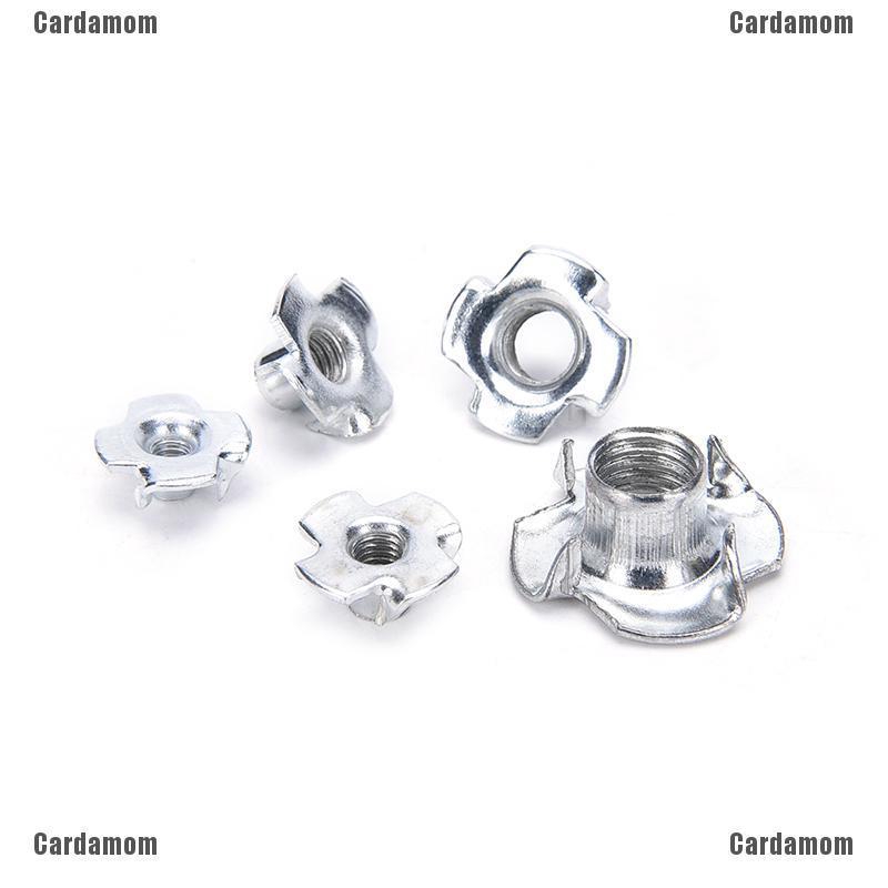 10pcs M4/M5/M6/M8/M10 Four Prong Furniture T Nut Inserts For