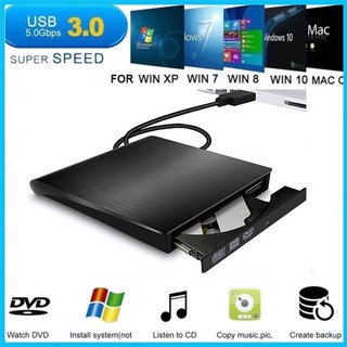 Ultra Slim External DVD Drive USB 3.0 External DVD Drive Portable DVD Burner Writer Rewriter DVD/CD/VCD Player ROM Drive