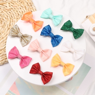 Ready Stock  1Pcs Baby Hairclip Candy Glitter Sequin Small Hairpin Solid Bow Children's Kids Hair Accessories #3