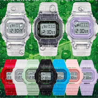Hot Sale - New Fashion Transparent Digital Watch Square Ladies Girls Sports Watch Electronic Wrist Waterproof Kids Watch Clock Gift