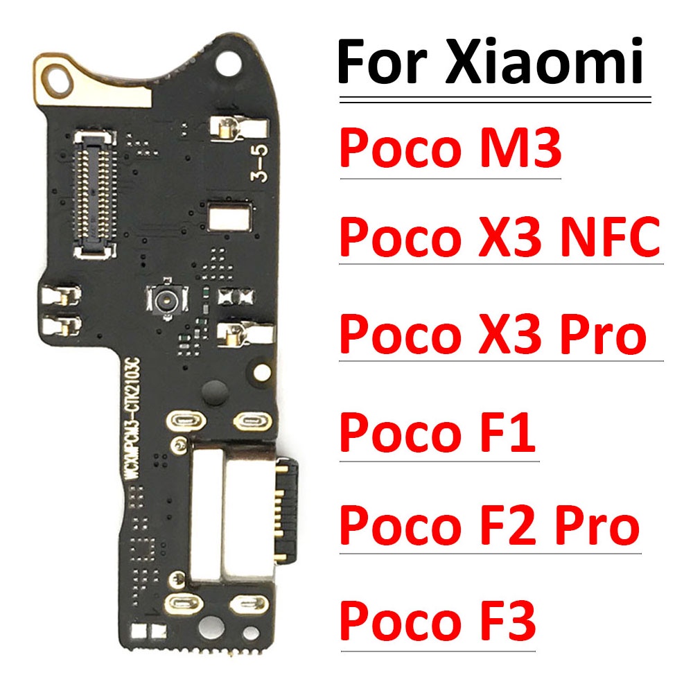 Usb Charging Port Charger Board Flex Cable For Xiaomi Poco M3 F1 F2 Pro F3 X3 Nfc Pro Dock Plug 2367