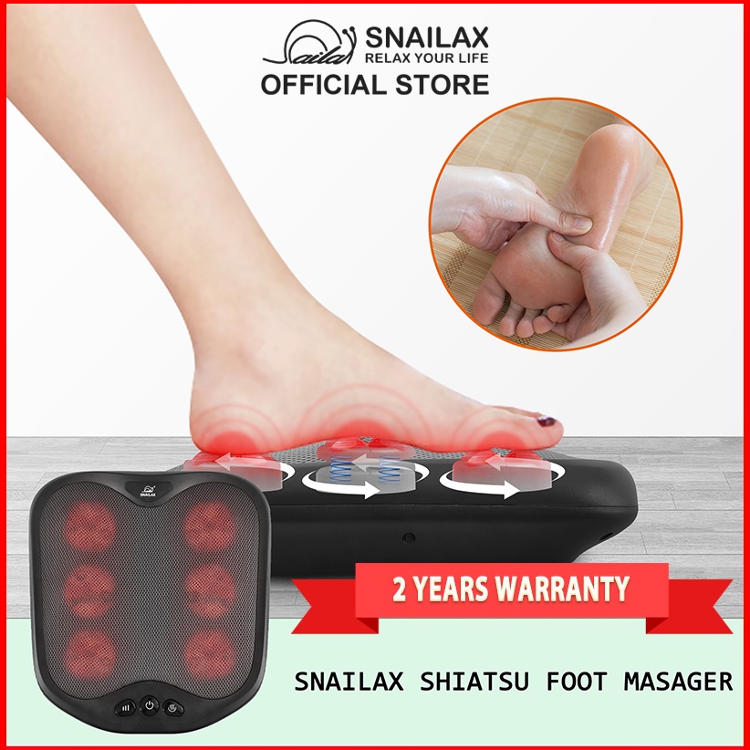 SNAILAX SL593 Foot Massager Shiatsu Massager w Heat, Washable Cover
